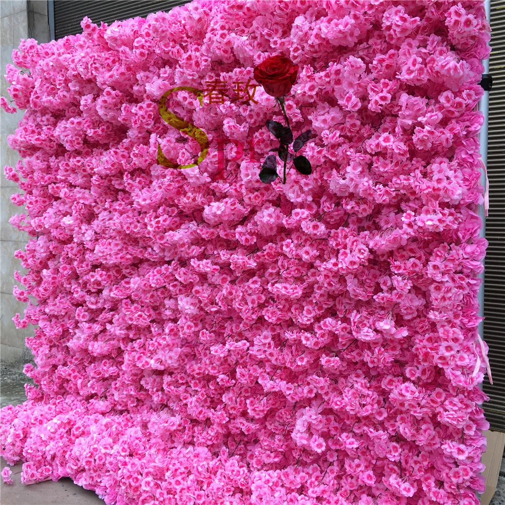 Designs Fabric Silk Faux Shop Wedding Decoration Panel Mat Patch Roll Backdrop Flower Wall Artificial