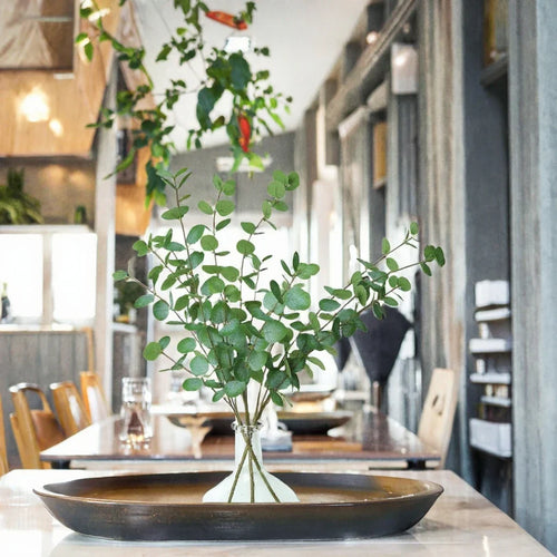 Artificial Silk Eucalyptus Branches High Simulation Greenery Stems for Home Vase Wedding Floral Arrangement Decor