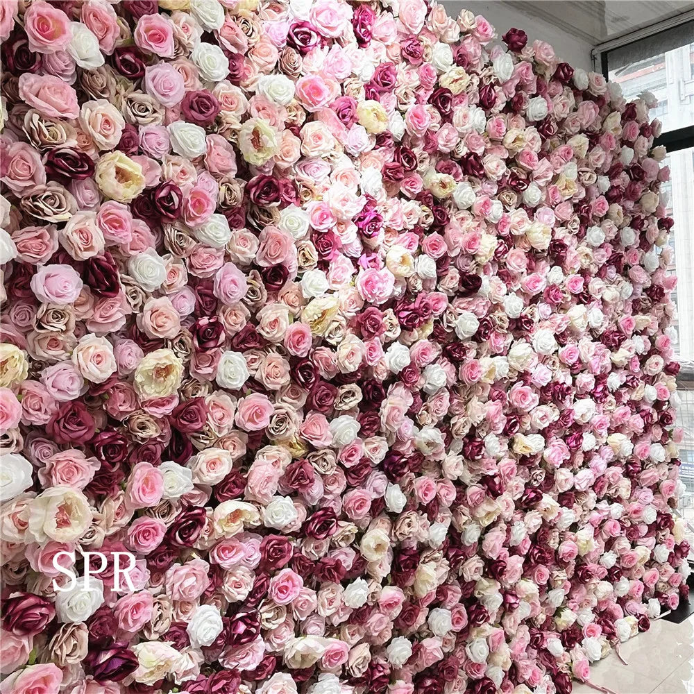SPR High Quality Bridesmaids Bouquet Camellia Rose Silk Fabric Decorative Flower Home Decoration Wedding Event Flower Wall Peony