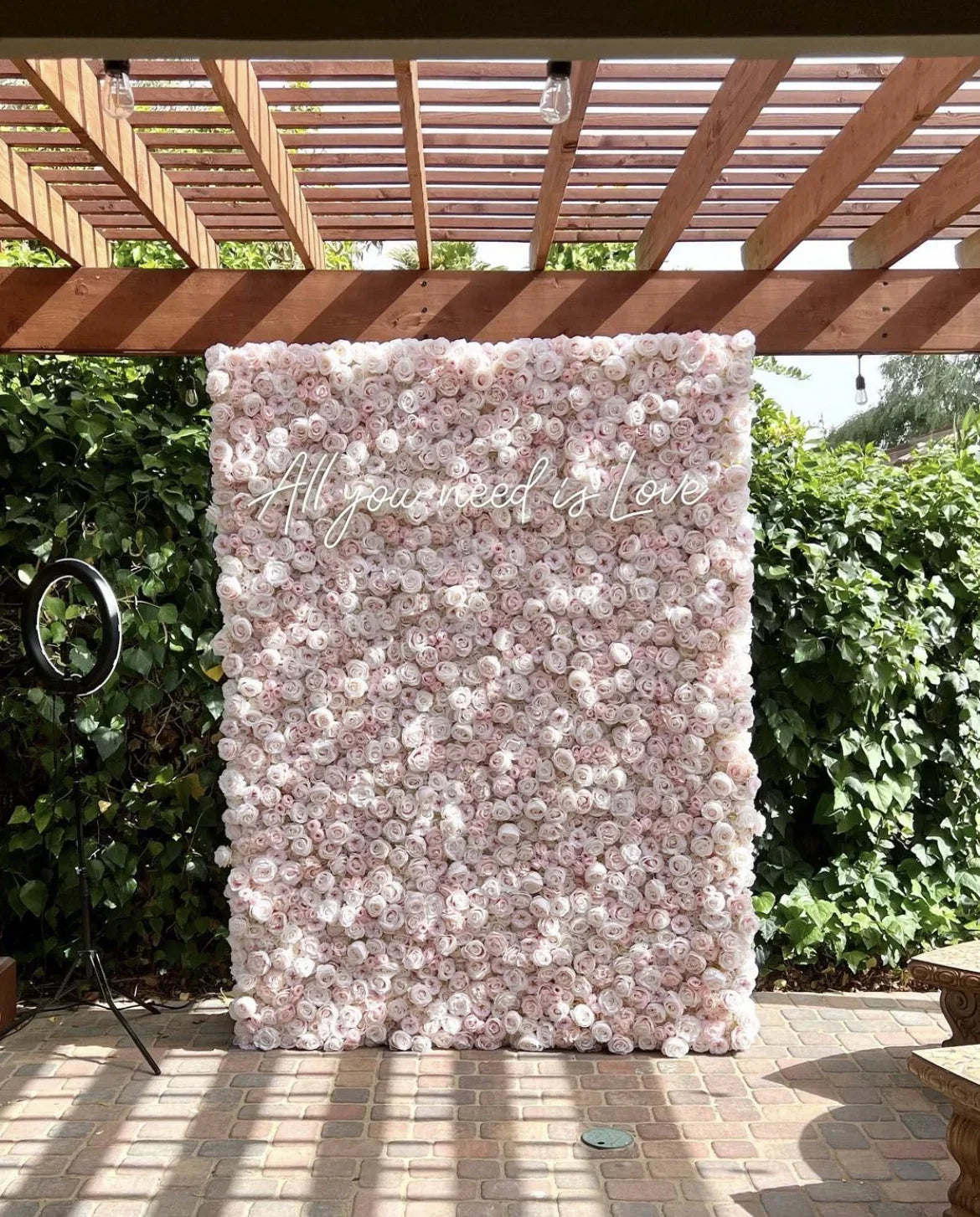 SPR customized size& color  Mix Roll up Cloth Flower Wall Handmade for Wedding Backdrop Baby Show Party Backdrop