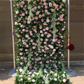 SPR Custom 3D Flowerwall Wedding Artificial Silk Rose Flower Wall Panel Backdrop Artificial Flowers Decorative Flowers for Party