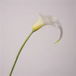 Hot Sale Real Touch Calla Lily Flower Artificial Latex Calla Lily for Wedding Home Table Event Decor - 60CM(23.62in) / 01-White