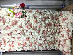 SPR Rose Wall Artificial Silk Rose 3D Flower Wall Background Party Decor Wall - 1*1M(3.28*3.28ft) / SPR-FW20923-11