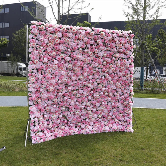 SPR Wholesale Silk Artificial Wedding Flower Wall Backdrop 8ft 8ft for Restaurant Decoration Wedding Party Events Mother's Day