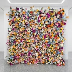 SPR Luxury Wedding Decoration Handmade Wholesale 7D Purple Pink Rose Flower Panel Backdrop Artificial Silk Flower Wall for Sale - SPR-FW231026-6