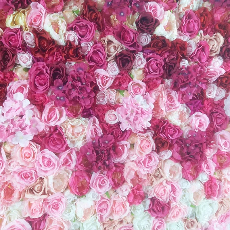 SPR Rose Flower Wall Roll up Red pink White Ombre Flower Wall Panels for Wedding Event Occasion Baby Showing