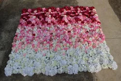 SPR Rose Flower Wall Roll up Red pink White Ombre Flower Wall Panels for Wedding Event Occasion Baby Showing - 1.2*2.4m / 5790