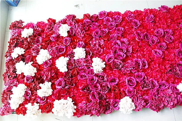 SPR Wedding Decoration Customized Artificial Rose Gradient Ombre Flower Wall Wedding Backdrop Decoration Arrangement for Stage