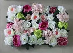 SPR Flower Wall Backdrop High Quality Roll up Artificial Silk Rose and Hydrangea Moveable Panels for Outdoor Wedding Decoration - 2498