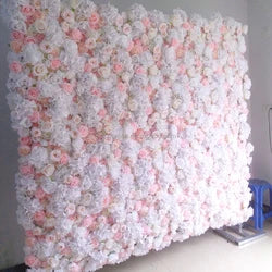 SPR Flower Wall Backdrop High Quality Roll up Artificial Silk Rose and Hydrangea Moveable Panels for Outdoor Wedding Decoration - 1924