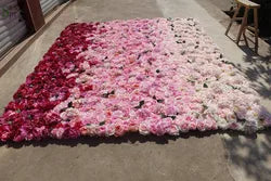 SPR Rose Flower Wall Roll up Red pink White Ombre Flower Wall Panels for Wedding Event Occasion Baby Showing - 1.2*2.4m / 6774