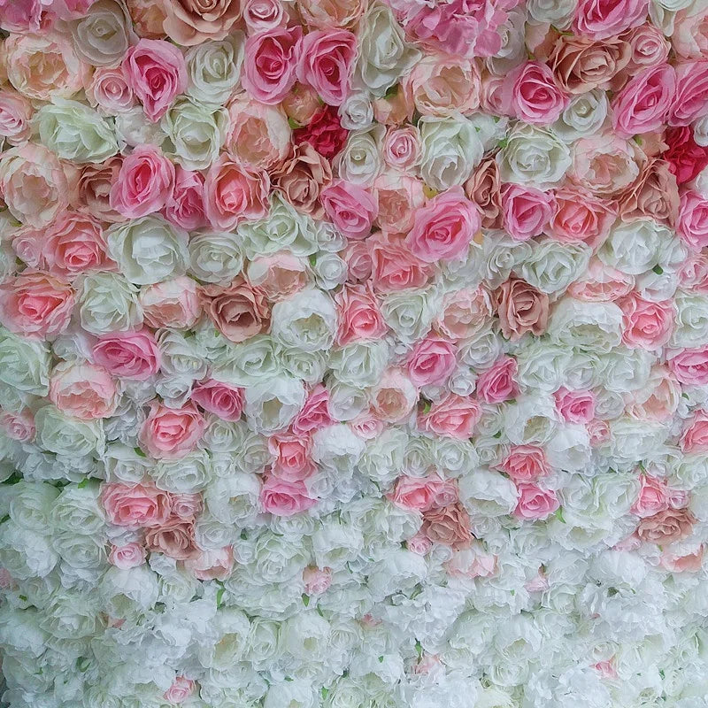 SPR Rose Flower Wall Roll up Red pink White Ombre Flower Wall Panels for Wedding Event Occasion Baby Showing