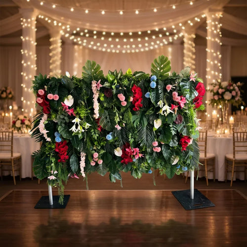 SPR Bridal Bouquet  Design Flower Green Plant Wall Backdrop Wedding Wholesale Artificial Flower Mat for Customized Flower Wall