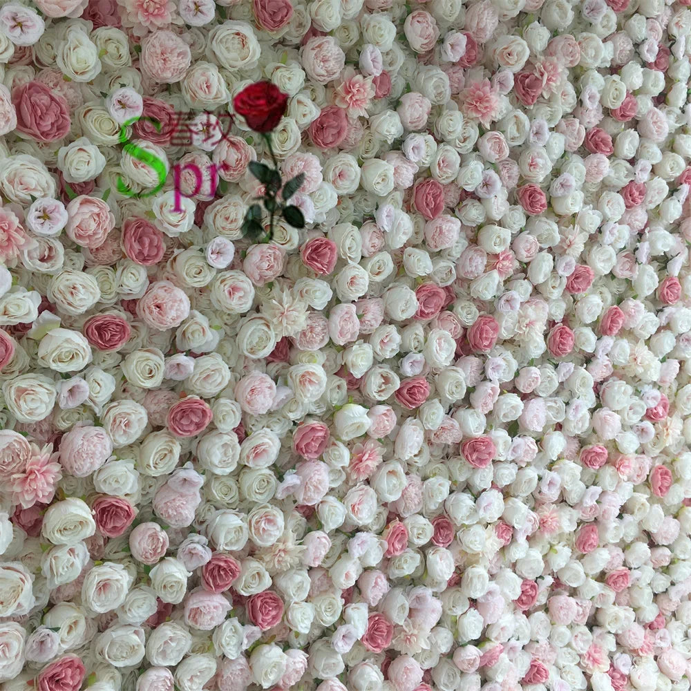 SPR 3D Design Floral Bridal Bouquet Ceiling pink Peony Rose Hydrangea Artificial Flower Decoration Wedding Backdrop
