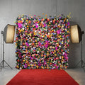 SPR New Decorative Roll up Centerpiece Flower Wall Backdrop Big Giant Artificial Silk Fabric Flower Wall for Wedding Party