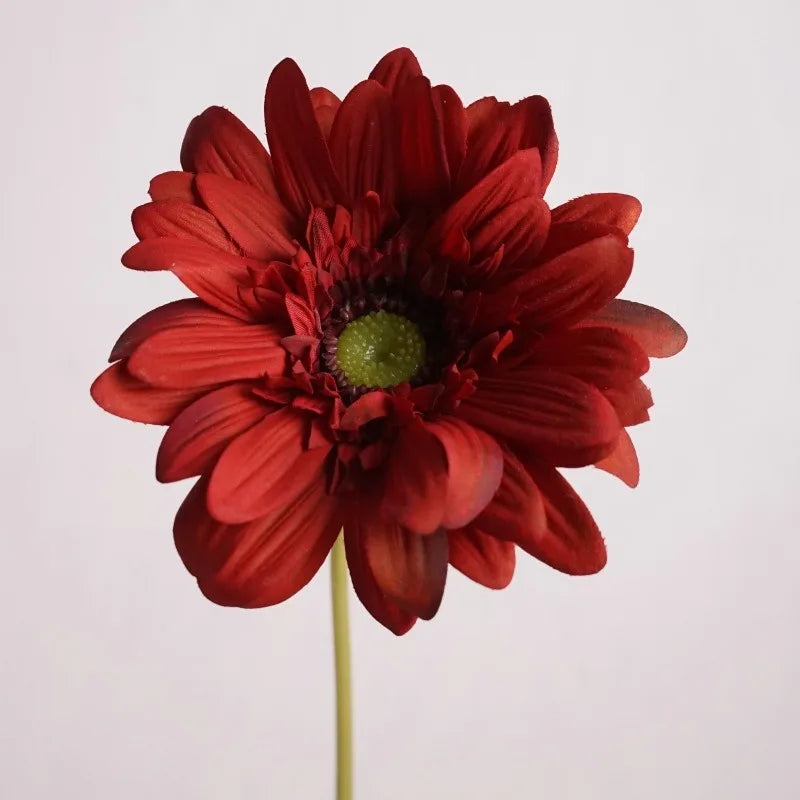 Wholesale Home Decor Table Pieces Single Branch Latex Gerbera Artificial Real Touch Flower White Gerbera