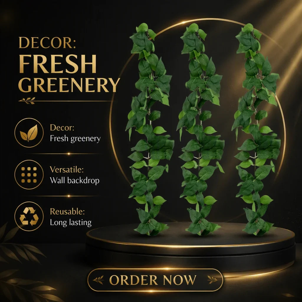 Artificial Vines Kit 71" Silk Eucalyptus Ivy Garland Natural Odorless Greenery Hanging Plant Wedding Party Decor Indoor