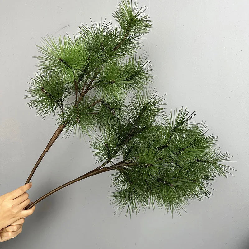 SPR Hot Selling Large Stem Artificial Pine Needle Branches Soft Plastic Realistic for Christmas New Year Halloween DecorSPR