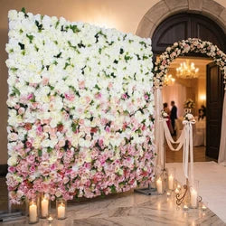 SPR Wholesale Custom Green Plant Leaf Wedding Supplies Decoration Rose Backdrop Silk Artificial Decorative Flower Wall - SPR-FW18421-10