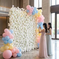 SPR New Decorative Roll up Centerpiece Flower Wall Backdrop Big Giant Artificial Silk Fabric Flower Wall for Wedding Party - SPR-FW23410-6