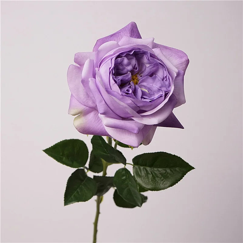 High Quality Real Touch Roses Long Stem Red Ivory Rose Real Touch Faux Flowers for Wedding Home Decorations
