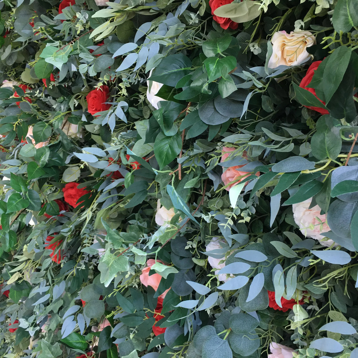 SPR Wholesale Custom Green Plant Leaf Wedding Supplies Decoration Rose Backdrop Silk Artificial Decorative Flower Wall