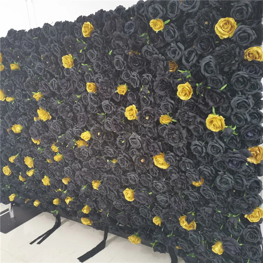 SPR Flores Artificiais Restaurant and Wedding Ceremony Events Fabric Artificial Red Rose Decorative 3d Wall Panel