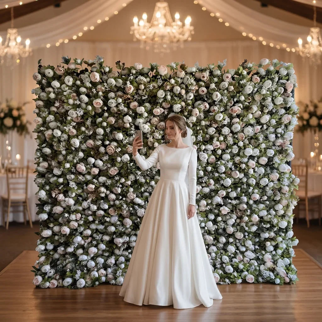 SPR 5D Silk Artificial Flowers Wedding Decoration Party Restaurant Wedding Wall Flower Decoration Grass Artificial Flower Wall