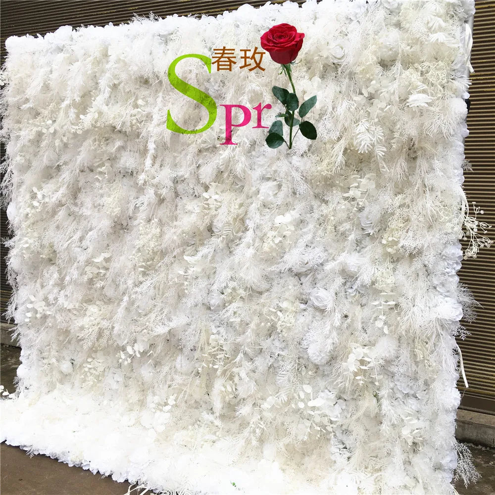 Designs Fabric Silk Faux Shop Wedding Decoration Panel Mat Patch Roll Backdrop Flower Wall Artificial