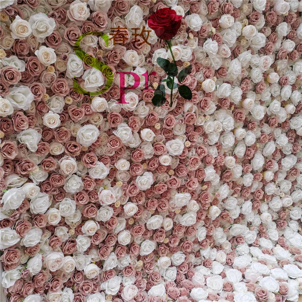 SPR Hot Selling Artificial Decorative Flower Wall Panel for Wedding Party Birthday Decor Backdrop Wall