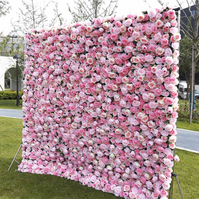 SPR Wholesale Silk Artificial Wedding Flower Wall Backdrop 8ft 8ft for Restaurant Decoration Wedding Party Events Mother's Day