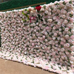 SPR ROLL Handmade Lightweight Fabric Back Style Customizable Size Color Artificial Rose Flower Wall Wedding Birthday Party - 1*1M(3.28*3.28ft) / SPR-FW2141-12