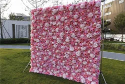 SPR Wholesale Silk Artificial Wedding Flower Wall Backdrop 8ft 8ft for Restaurant Decoration Wedding Party Events Mother's Day - SPR-XMBD035