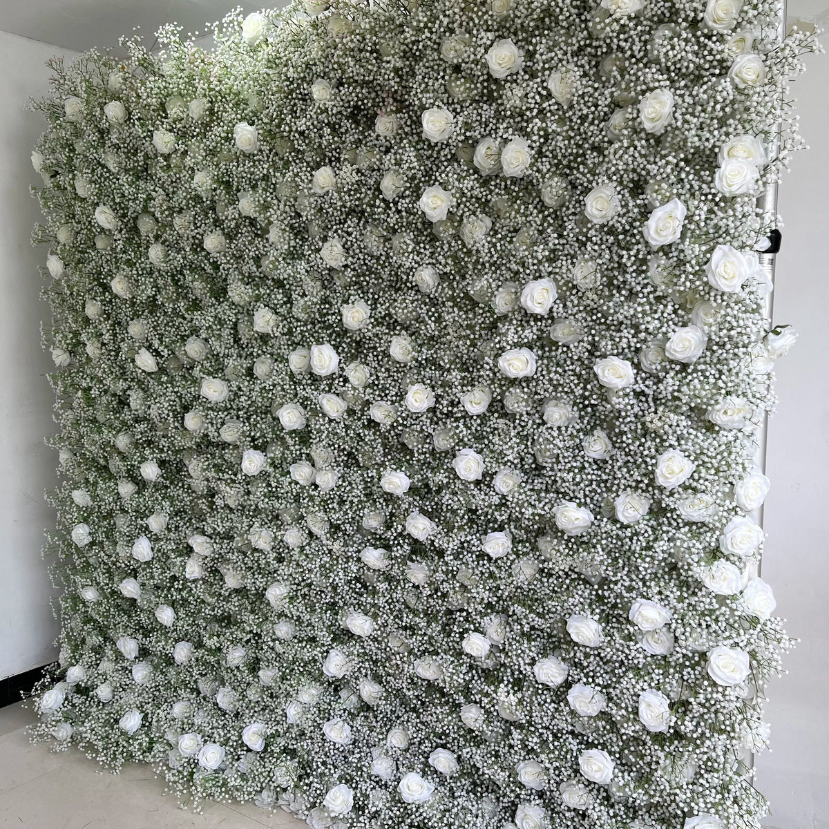 SPR Wedding Party Hotel Event Birthday Decorative Backdrop Silk Fabric Back Rose With Hydrangea With Green Plant Flower Wall