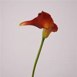 Hot Sale Real Touch Calla Lily Flower Artificial Latex Calla Lily for Wedding Home Table Event Decor - 60CM(23.62in) / 04-Sunset Orange