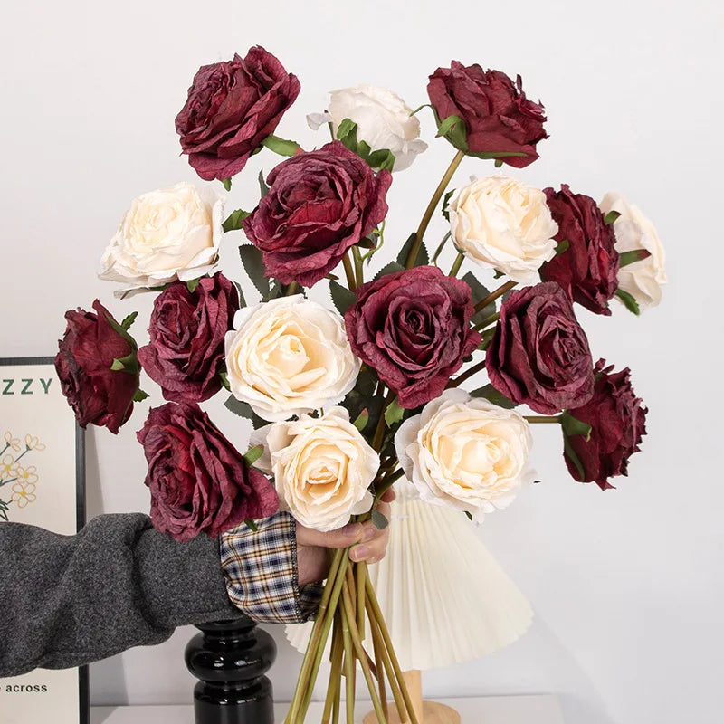 SPR Soft Silk Handmade Artificial Rose Flowers Modern Design for Christmas Wedding & Home Floral Arrangement