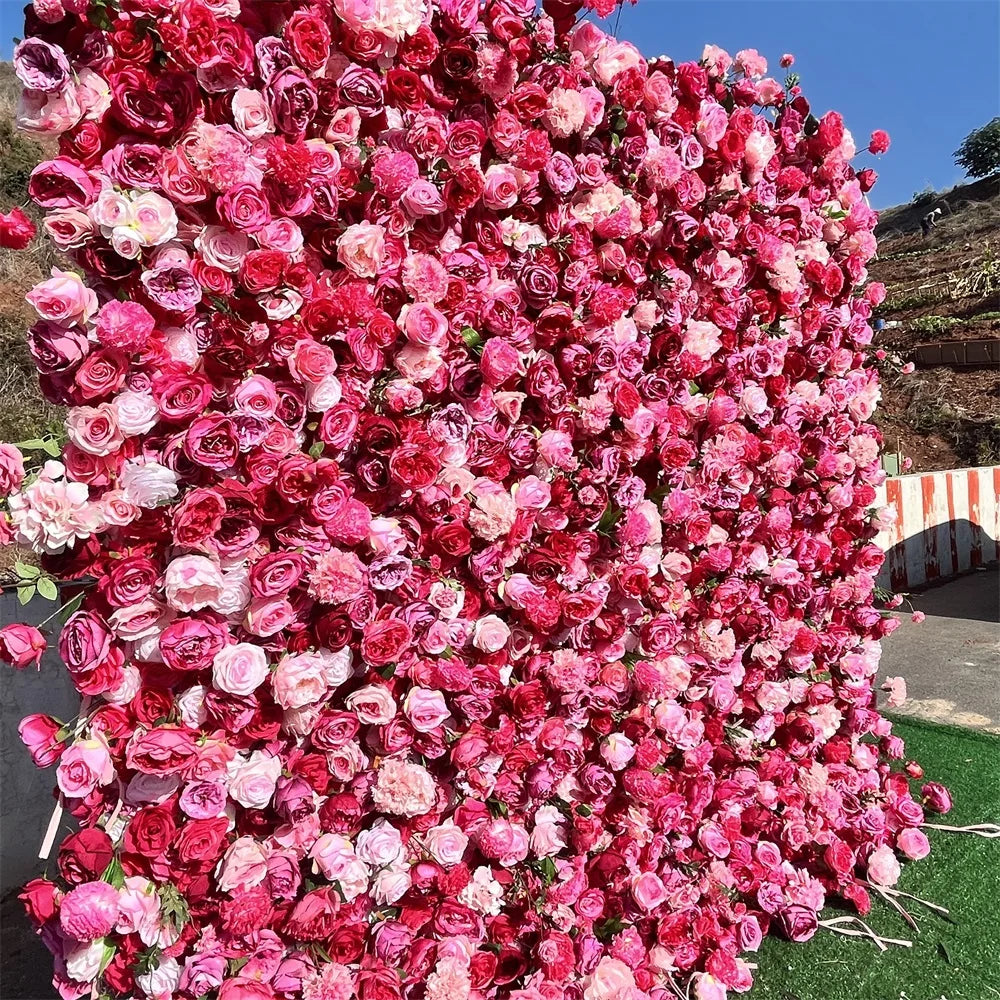 SPR Realistic Artificial Flower Wall Panels High Quality White Silk Roses for Wedding Backdrop and Christmas Events