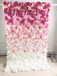 SPR 1.2*2.4m(4*8ft)/pc Roll up Cloth  Flower Wall Backdrop Wedding Occasion Decoration Event Artifical Flower Arrangement - 1*1m(3.28*3.28ft) / ombre style