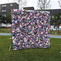 SPR Wholesale Silk Artificial Wedding Flower Wall Backdrop 8ft 8ft for Restaurant Decoration Wedding Party Events Mother's Day - SPR-XMBD033