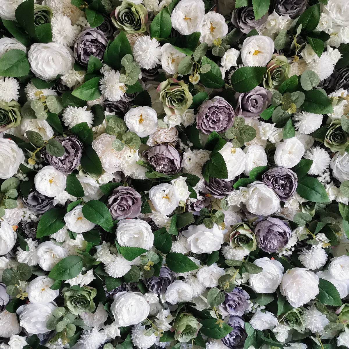 SPR Customized Size & Color Wedding Party Backdrop Decoration Baby Foliage Gray Green Wall Silk Flowers Artificial Rose