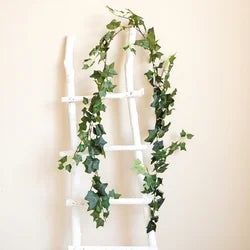 Artificial Vines Kit 71" Silk Eucalyptus Ivy Garland Natural Odorless Greenery Hanging Plant Wedding Party Decor Indoor - Over 6 ft / Army Green