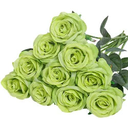 Wholesale Red Artificial Silk Roses Bouquet Long Stems Bridal Floral for Wedding Mother's Day Home Table Centerpiece Decor - 50CM(19.69in) / Champagne