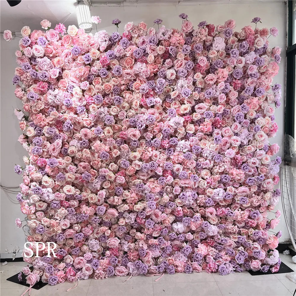 SPR Bridesmaids Bouquet High Quality Birthday Party Valentine's Day Artificial Flower Wall Silk Rose Panels for Wedding Backdrop
