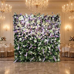 SPR Wholesale Custom Green Plant Leaf Wedding Supplies Decoration Rose Backdrop Silk Artificial Decorative Flower Wall - SPR-FW2426-1