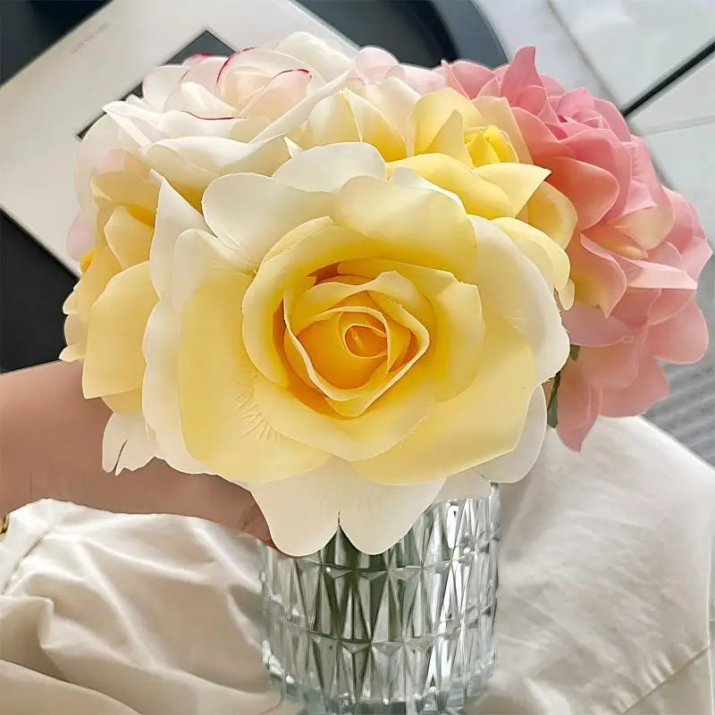 High Quality Wholesale Autumn Artificial Single Rose Real Touch Roses Flower for Table Centerpiece Wedding Decoration