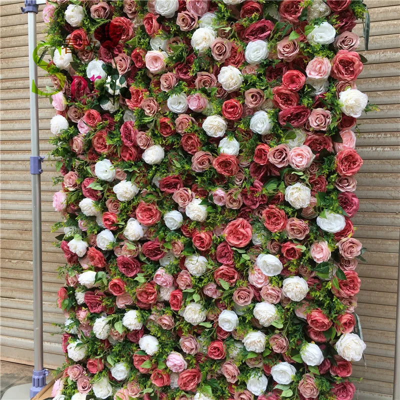 SPR Customized size Wedding Silk Rose Artificial Flower Invitations Backdrop Flower Walls Wedding Artificial Flower for Home