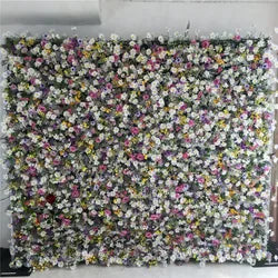 SPR Bridal Bouquet Newest Design Wedding Decoration 7D Effect Cloth Back Roll Mix Color Rose Green Plant Flower Wall - SPR-FW21711-2