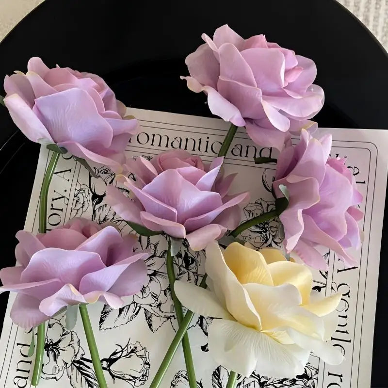 High Quality Wholesale Autumn Artificial Single Rose Real Touch Roses Flower for Table Centerpiece Wedding Decoration