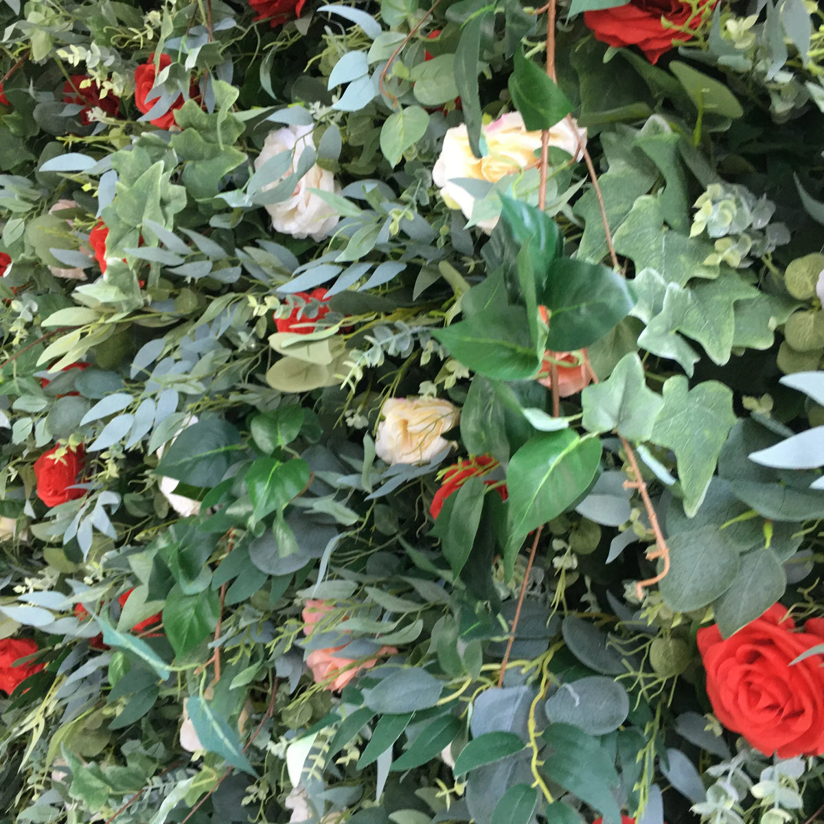 SPR Wholesale Custom Green Plant Leaf Wedding Supplies Decoration Rose Backdrop Silk Artificial Decorative Flower Wall