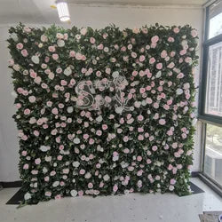 SPR Flowerwall Backdrop Silk Fabric Curtain Cloth Floral 3D Roll up Flower Wall for Wedding Birthday Party Carnival Photo Back - 1*1m(3.28*3.28ft) / SPR-FW2286-2